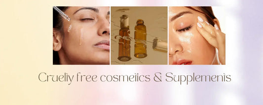 Cruelty-Free Cosmetics & Supplements: An informative image showcasing cruelty-free skincare products.