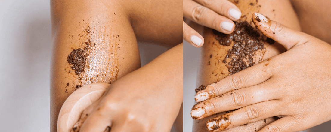 DIY coffee scrub for smooth elbows and knees