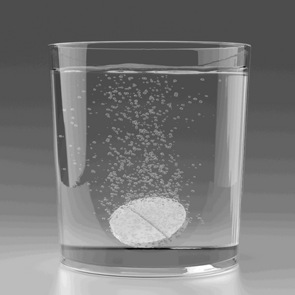 Maxiliv COQ10 High Formula effervescent tablet dissolving in water